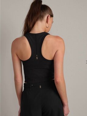 RHÔNE Women Serene Fitted Rib Tank Medium Black